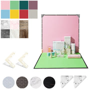2pcs 60cm Double-Sided Background Board + 7pcs Backdrop Paper Photography Props Set, Spec: Set 3