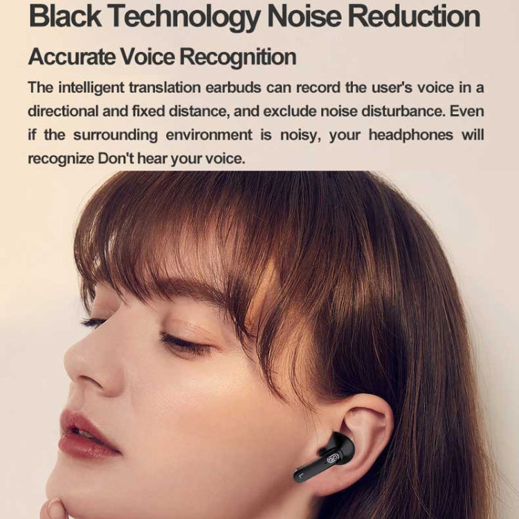 Hishell Y113 Smart Voice Translator Earphone Wireless Earbuds Real Time Instant Online 40 Languages Translate Earphone(Black)