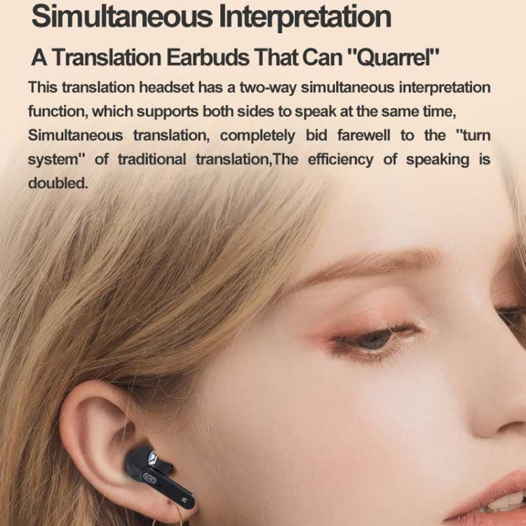 Hishell Y113 Smart Voice Translator Earphone Wireless Earbuds Real Time Instant Online 40 Languages Translate Earphone(White)