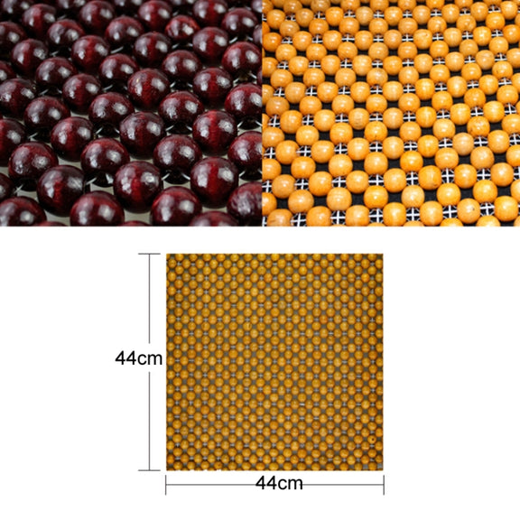 44x44cm Summer Car Pure Wood Beads Square Seat Cushion(Red)