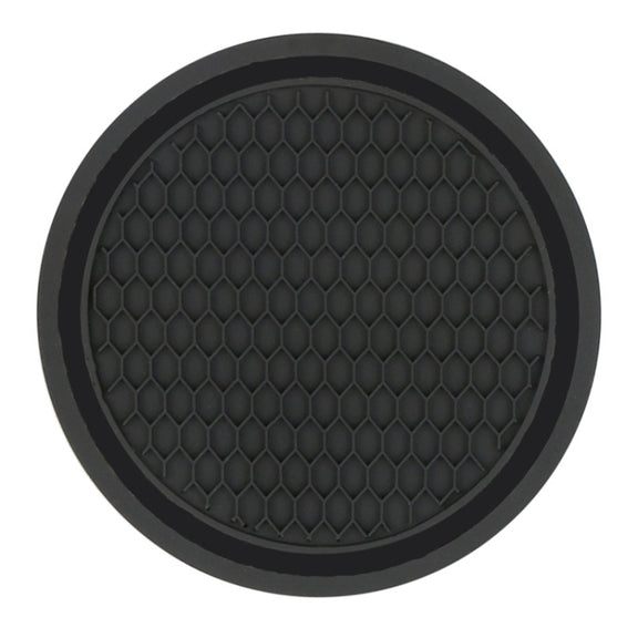3pcs 7cm Car Diamond-free Water Coaster Interior Anti-slip Mat(Black)