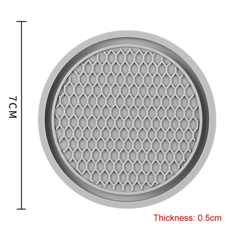 3pcs 7cm Car Diamond-free Water Coaster Interior Anti-slip Mat(Blue)