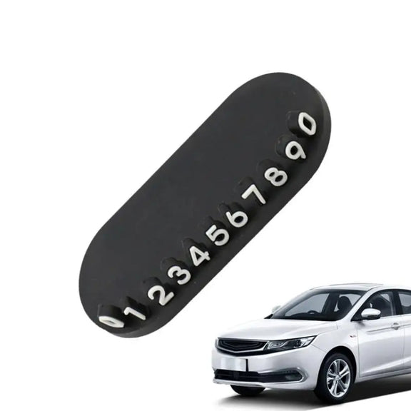 3D Temporary License Plate Removal Ornaments Anti-slip Base(Black)