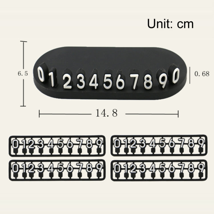 3D Temporary License Plate Removal Ornaments Anti-slip Base(Black)