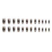 24pcs /Box  Press On Nails Dark Star and Moon Series False Nails Mid-Length Ballet Nails(R722)