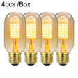 4pcs /Box T45 LED Lamp Fixture Illuminator Vintage Lights, Power: 220V 40W(Spiral Gold) - free shipping - PMc TechLife - Order now!
