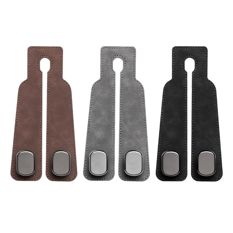 Car Seat Mack Multifunctional Metal Hook Mobile Phone Holder, Style: No Mark(Brown)