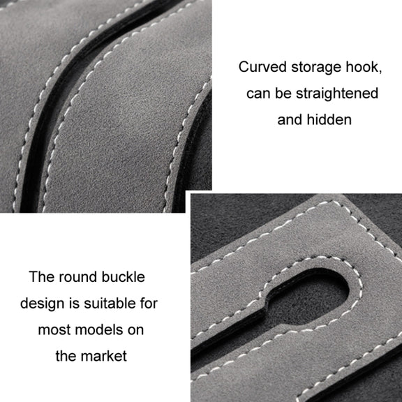 Car Seat Mack Multifunctional Metal Hook Mobile Phone Holder, Style: No Mark(Gray)