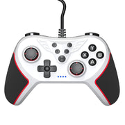 For Switch / PC USB Wired Gamepad With Vibration And Burst Function(White)