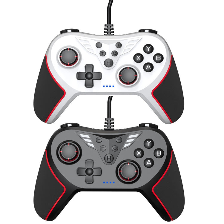 For Switch / PC USB Wired Gamepad With Vibration And Burst Function(Black)