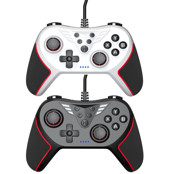 For Switch / PC USB Wired Gamepad With Vibration And Burst Function(Black)