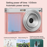 50 MP HD Camera 4K Video Retro Vlog Self-Shooting Camera(White)