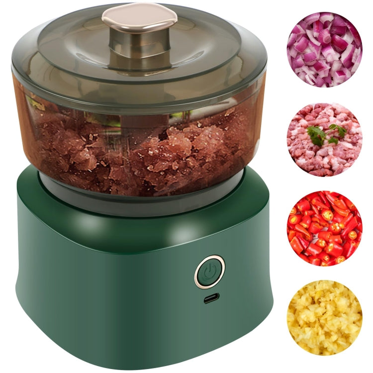 JRQ-01 Home Wireless Electric Meat Grinder Kitchen Garlic Pounder, Size: Electroplated Double-click(White)