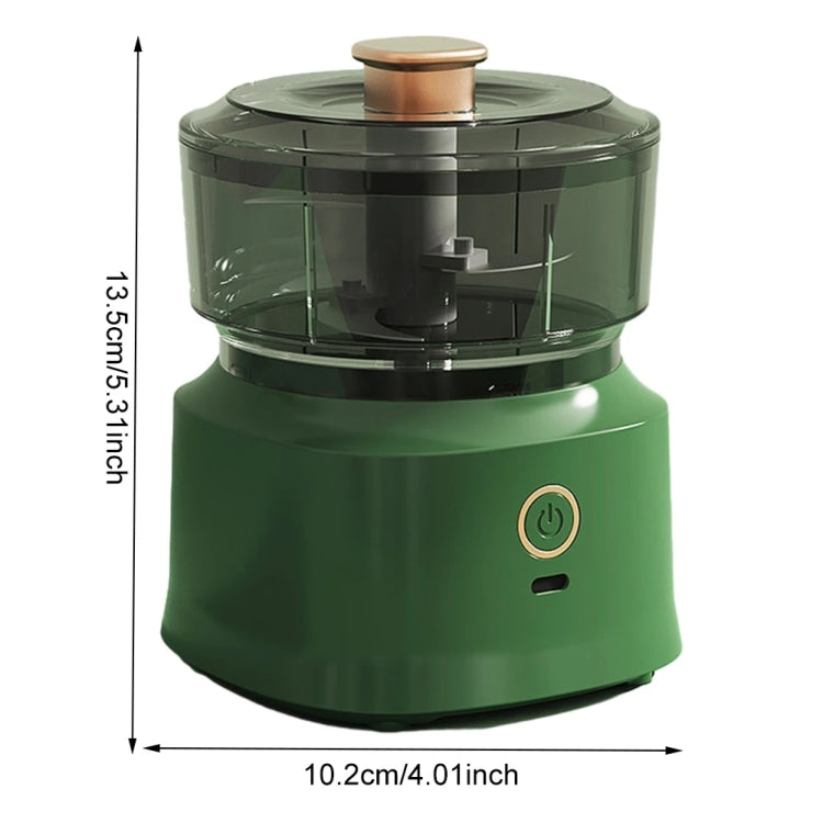 JRQ-01 Home Wireless Electric Meat Grinder Kitchen Garlic Pounder, Size: Electroplated Double-click(White)