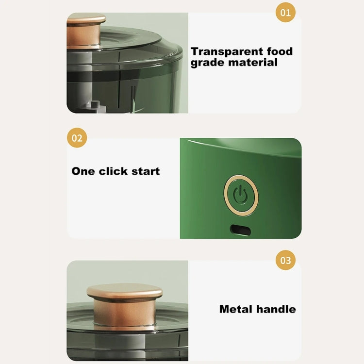 JRQ-01 Home Wireless Electric Meat Grinder Kitchen Garlic Pounder, Size: Electroplated Double-click(Coffee)