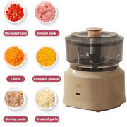 JRQ-01 Home Wireless Electric Meat Grinder Kitchen Garlic Pounder, Size: Electroplated Double-click(Coffee)