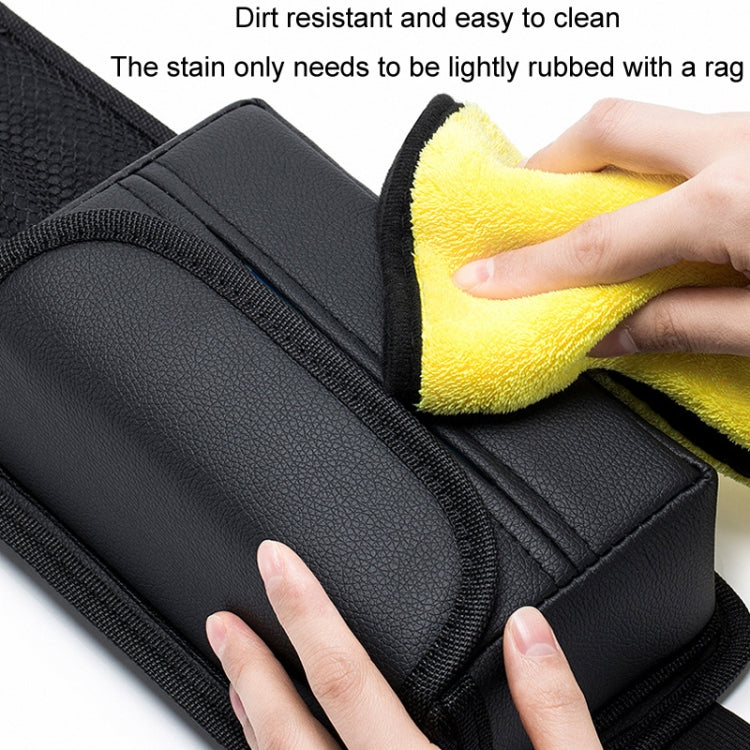 Car Seat Side Storage Hanging Bag Tissue Box, Model: H321 Carbon Fiber Pattern