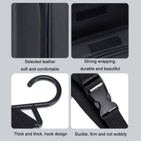 Car Seat Side Storage Hanging Bag Tissue Box, Model: H321 Carbon Fiber Pattern