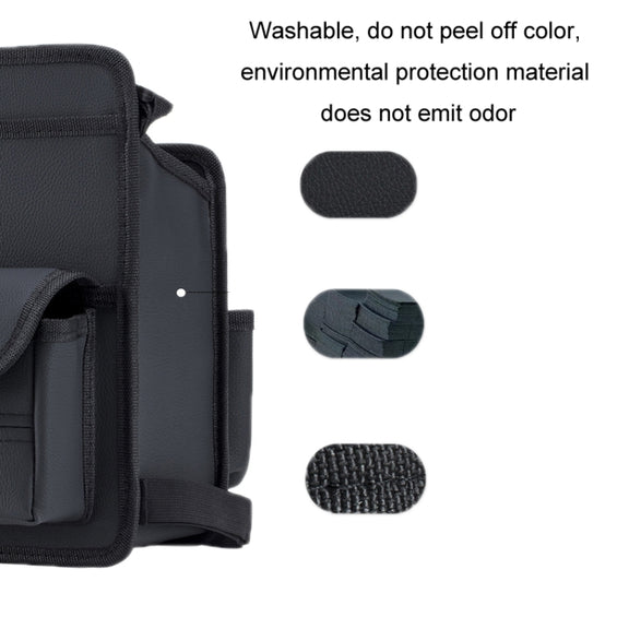 Car Seat Storage Mesh Pocket Hanging Storage Bag Tissue Box, Color: H9160 Black