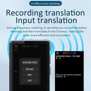 Hishell P40 Smart Translator 135 Languages Voice Intelligent Online Translation Machine Offline Multilanguage Speech Translate(Black)