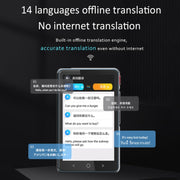 Hishell P40 Smart Translator 135 Languages Voice Intelligent Online Translation Machine Offline Multilanguage Speech Translate(Black)