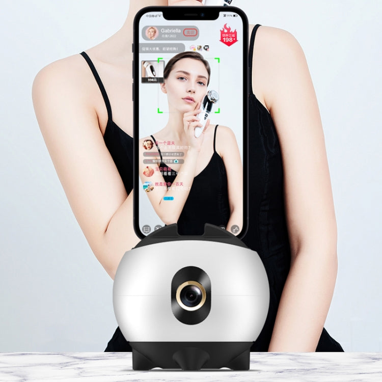 Hishell Rechargeable AI Face Intelligent Follow Shot Gimbal Cell Phone Live Streaming Video Stabilizer(Black)