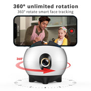 Hishell Rechargeable AI Face Intelligent Follow Shot Gimbal Cell Phone Live Streaming Video Stabilizer(White)