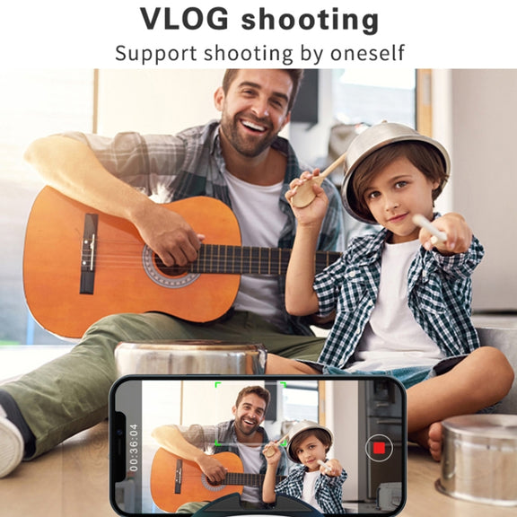 Hishell Rechargeable AI Face Intelligent Follow Shot Gimbal Cell Phone Live Streaming Video Stabilizer(Black)