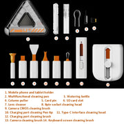 24 In 1 Bluetooth Headset Cleaning Pen Set Keyboard Mobile Phone Camera Dust Removal Brush(Red)