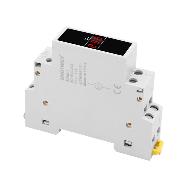SINOTIMER SDM011 Modular Din Rail Type AC Single-Phase Digital Voltmeter Electronic Instrumentation