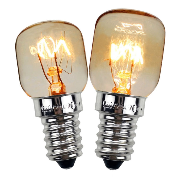 E14 Salt Crystal Lamps High Temperature Resistant Oven Light Bulb, Power: 15W Copper Nickel Plating Lamp Head(2700K Warm White)