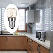 E14 Salt Crystal Lamps High Temperature Resistant Oven Light Bulb, Power: 15W Brass Lamp Head(2700K Warm White)