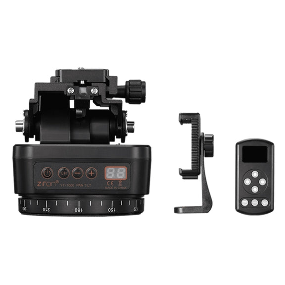 ZIFON YT-1000 Electric Gimbal 360 Degree Panoramic Remote Control Mobile Phone Shooting Dual Axis DSLR Camera Live Stabilizer(Standard)