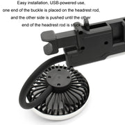 Car Double-head Hose Seat Fan with Light(Black)