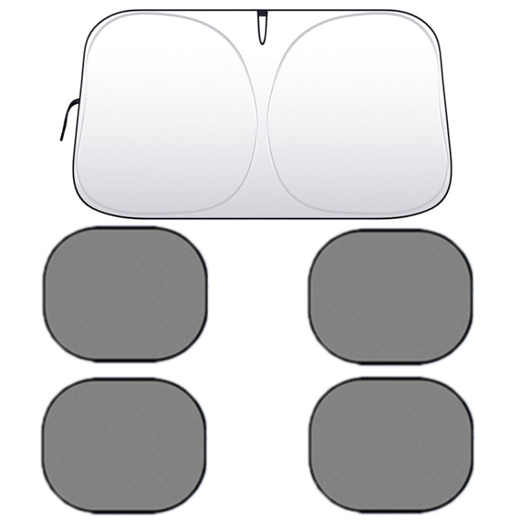 Car Front Windshield Heat Insulation Sun Protection Visor, Specification: Large Front Baffle + 4 Side Baffles