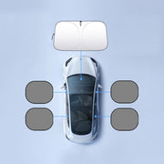 Car Front Windshield Heat Insulation Sun Protection Visor, Specification: Large Front Baffle + 4 Side Baffles
