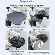 Car Front Windshield Heat Insulation Sun Protection Visor, Specification: Large Front Baffle + 2 Side Baffles