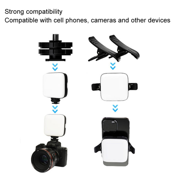 Desiontal V90 Mobile Phone Live Beauty Fill Light LED Pocket Light USB Charging Tofu Lamp(Standard)