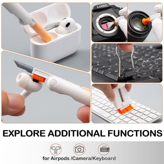 25 In 1 Electronics Cleaner KIT for Mobile Phone, Earbud, Laptop, Keyboard, Screen Clean Brush(White)