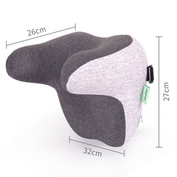 BEWALKER Car Headrest Memory Foam Neck Support Pillow Car Seat Cervical Cushion(Grey)