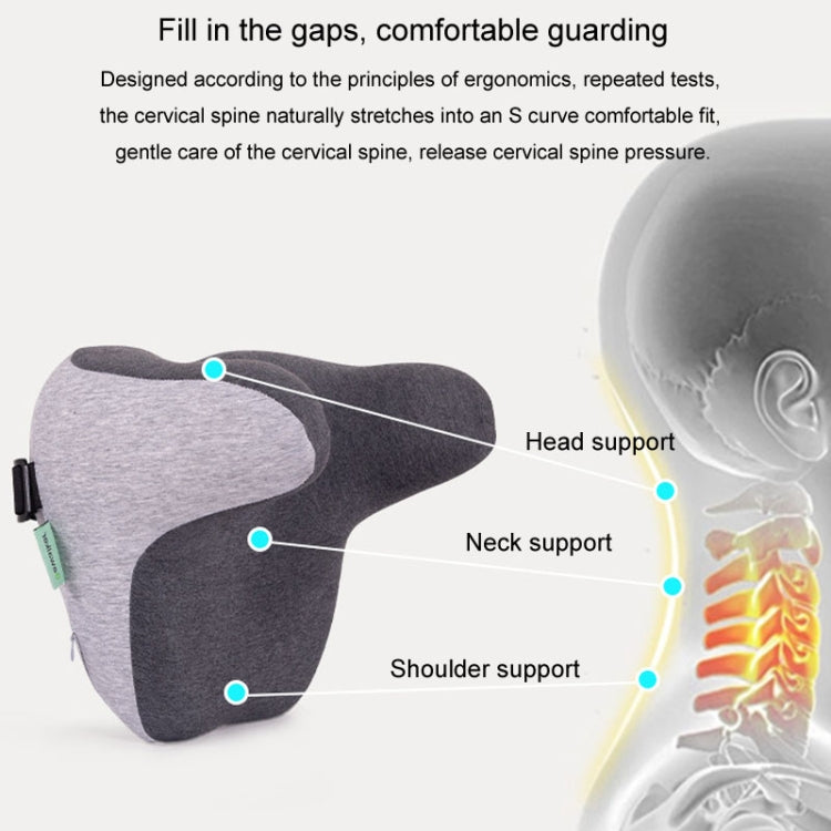 BEWALKER Car Headrest Memory Foam Neck Support Pillow Car Seat Cervical Cushion(Grey)