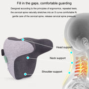 BEWALKER Car Headrest Memory Foam Neck Support Pillow Car Seat Cervical Cushion(Grey)