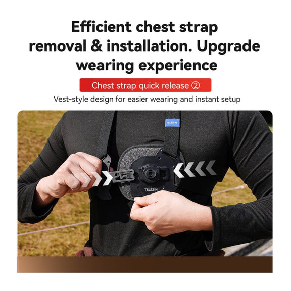 TELESIN S2-CGP-01 Quick-Release Vest Chest Strap Sports Camera Accessories