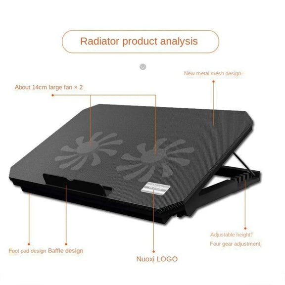 NUOXI S200C Laptop Silent Radiator Multi-level Adjustable Metal Bracket Base(Blue)