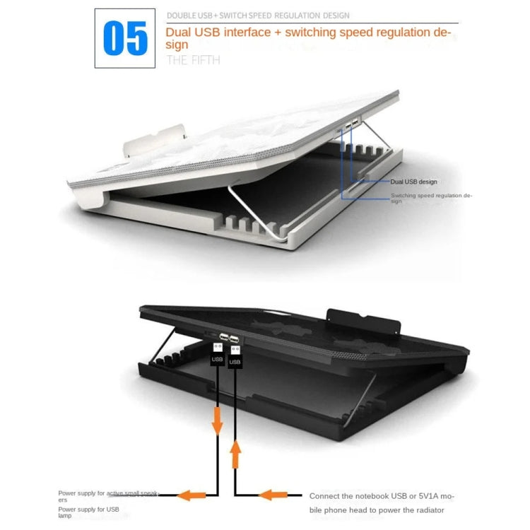 NUOXI S200C Laptop Silent Radiator Multi-level Adjustable Metal Bracket Base(Blue)