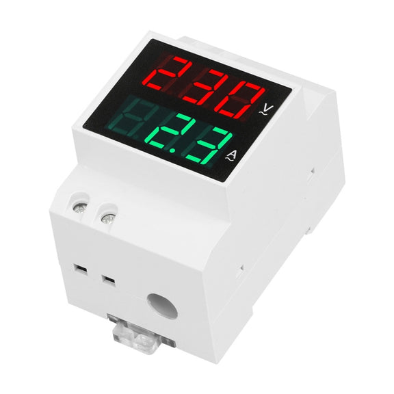SINOTIMER SDM003-T 3 Digits DIN Rail Single-Phase AC Household Dual Display Voltage And Current Meter