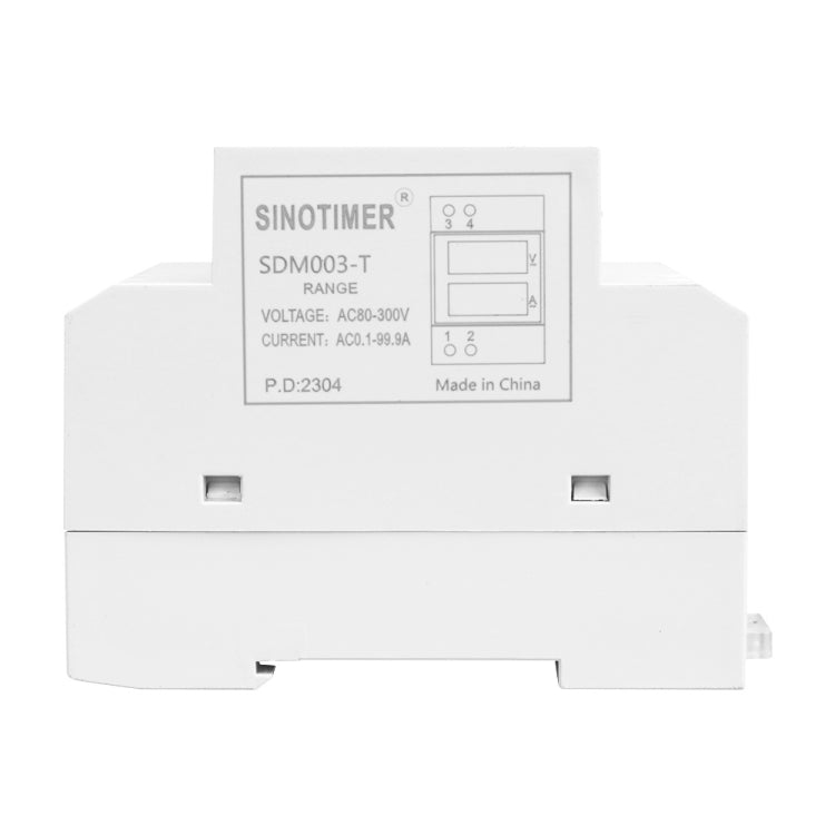 SINOTIMER SDM003-T 3 Digits DIN Rail Single-Phase AC Household Dual Display Voltage And Current Meter