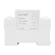 SINOTIMER SDM002 Household DIN Rail Single-Phase AC Dual Display Voltage And Current Meter(100A External Intestinal Sensor)