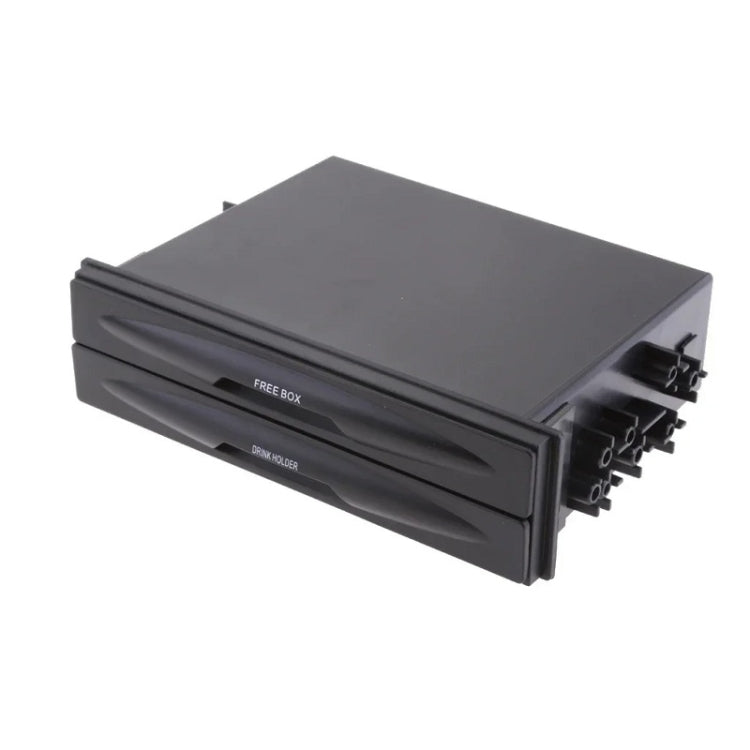 Car Audio Modified Multi-purpose Storage Box Cup Holder(Double-layer Box)