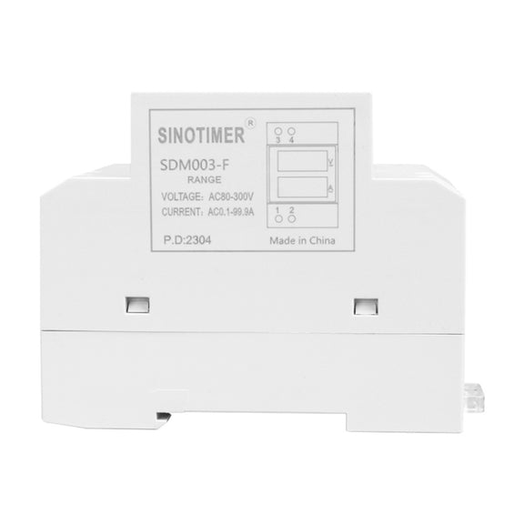 SINOTIMER SDM003-F 4 Digits Display DIN-Rail Single Phase AC Dual Display Voltage And Current Meter